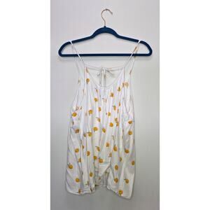 A New Day Women’s White Tank Top with Orange Print Size XL